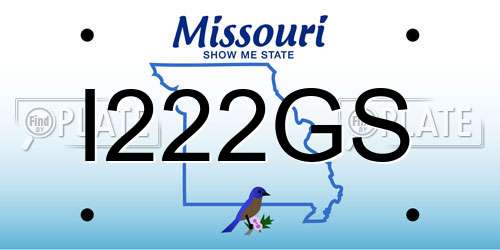 I222GS Missouri License Plate