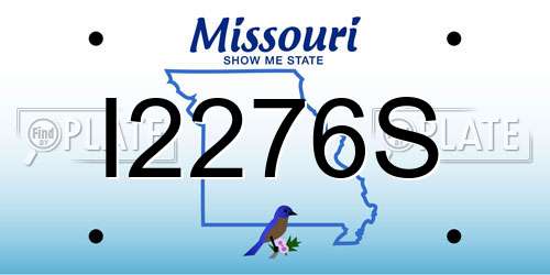 I2276S Missouri License Plate
