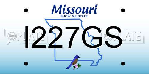 I227GS Missouri License Plate