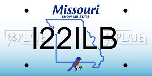 I22ILB Missouri License Plate
