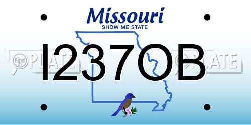 I237OB Missouri License Plate