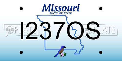 I237OS Missouri License Plate