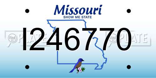 I246770 Missouri License Plate
