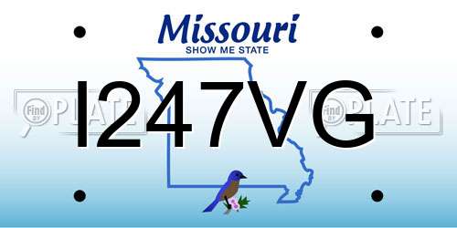 I247VG Missouri License Plate