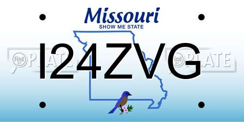 I24ZVG Missouri License Plate