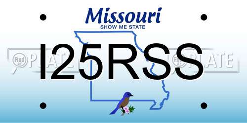 I25RSS Missouri License Plate