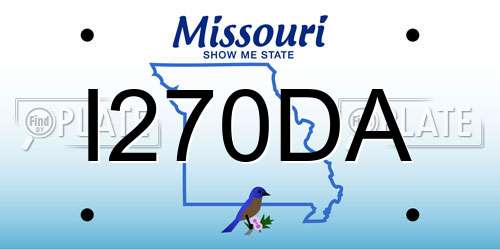 I270DA Missouri License Plate