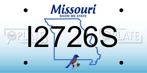 I2726S Missouri License Plate