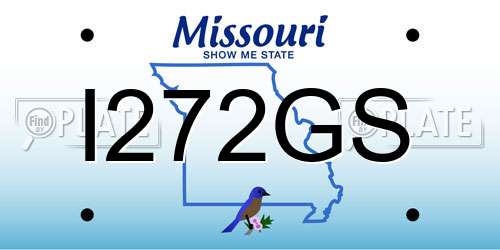 I272GS Missouri License Plate