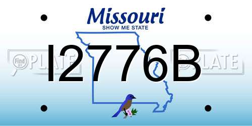I2776B Missouri License Plate