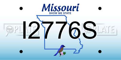 I2776S Missouri License Plate