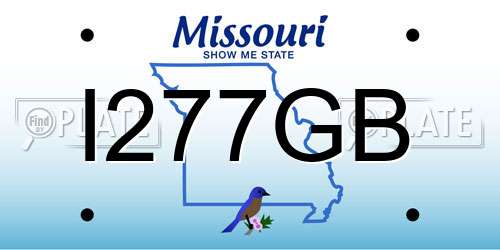 I277GB Missouri License Plate