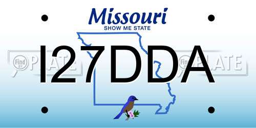 I27DDA Missouri License Plate
