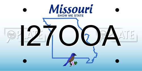 I27OOA Missouri License Plate