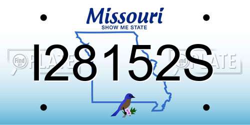 I28152S Missouri License Plate