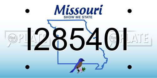 I28540I Missouri License Plate