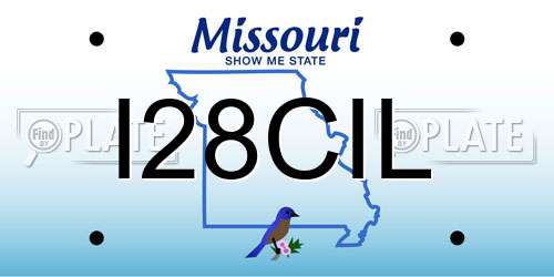 I28CIL Missouri License Plate