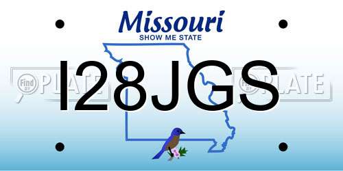 I28JGS Missouri License Plate