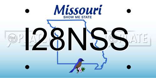 I28NSS Missouri License Plate