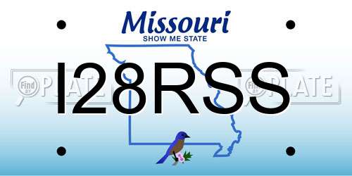 I28RSS Missouri License Plate
