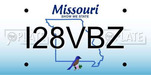 I28VBZ Missouri License Plate
