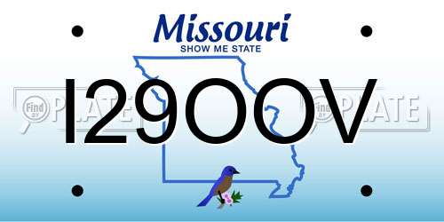 I29OOV Missouri License Plate