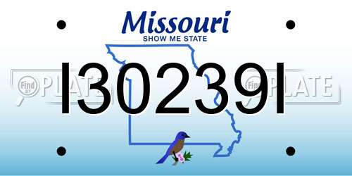 I30239I Missouri License Plate
