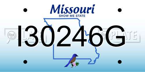 I30246G Missouri License Plate