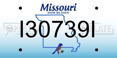 I30739I Missouri License Plate