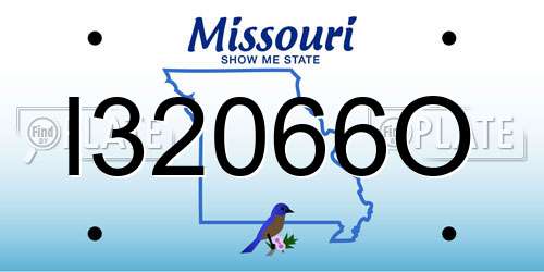 I32066O Missouri License Plate