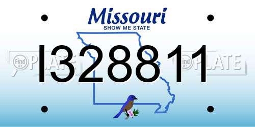 I328811 Missouri License Plate