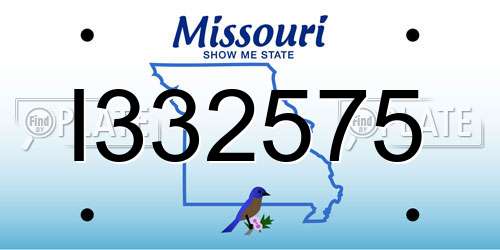 I332575 Missouri License Plate
