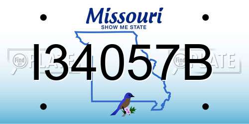 I34057B Missouri License Plate