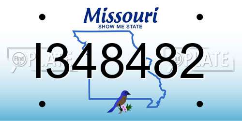 I348482 Missouri License Plate