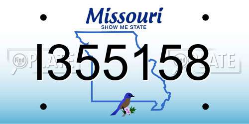I355158 Missouri License Plate