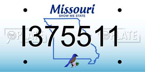I375511 Missouri License Plate