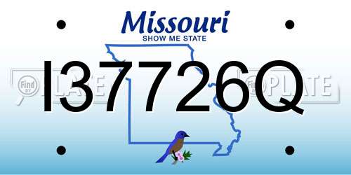 I37726Q Missouri License Plate