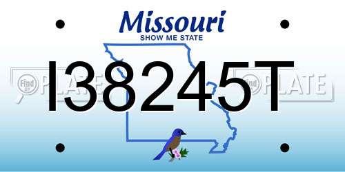 I38245T Missouri License Plate