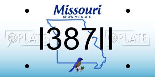 I387II Missouri License Plate