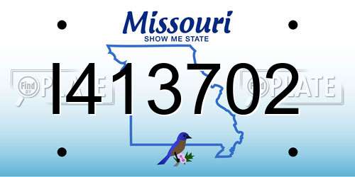 I413702 Missouri License Plate