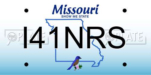 I41NRS Missouri License Plate
