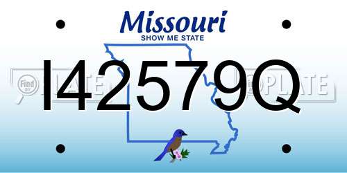 I42579Q Missouri License Plate