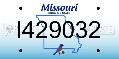 I429032 Missouri License Plate