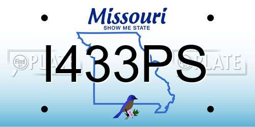 I433PS Missouri License Plate