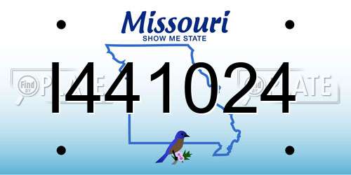 I441024 Missouri License Plate