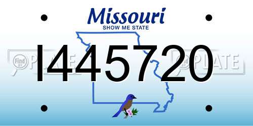 I445720 Missouri License Plate