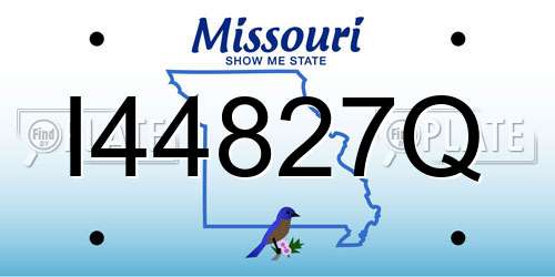 I44827Q Missouri License Plate