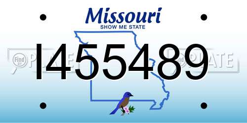I455489 Missouri License Plate