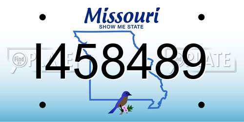 I458489 Missouri License Plate
