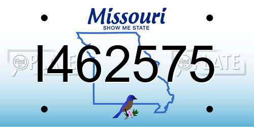 I462575 Missouri License Plate